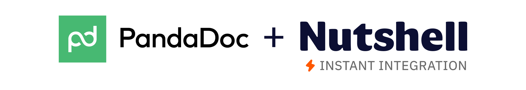 a logo for the companies PandaDoc and Nutshell