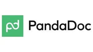 a green and black logo for PandaDoc